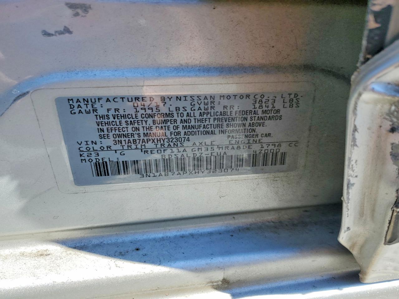 2017 NISSAN SENTRA SV photo 23
