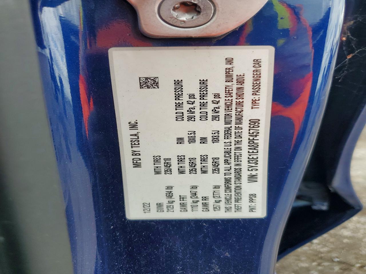 2023 TESLA MODEL 3 photo 23