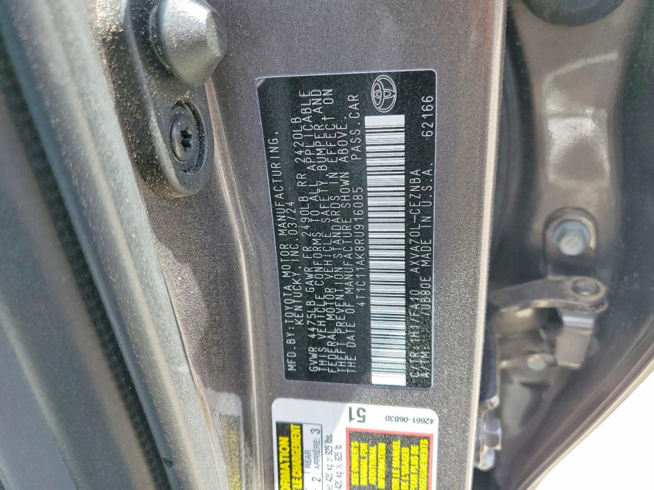 2024 TOYOTA CAMRY LE photo 37