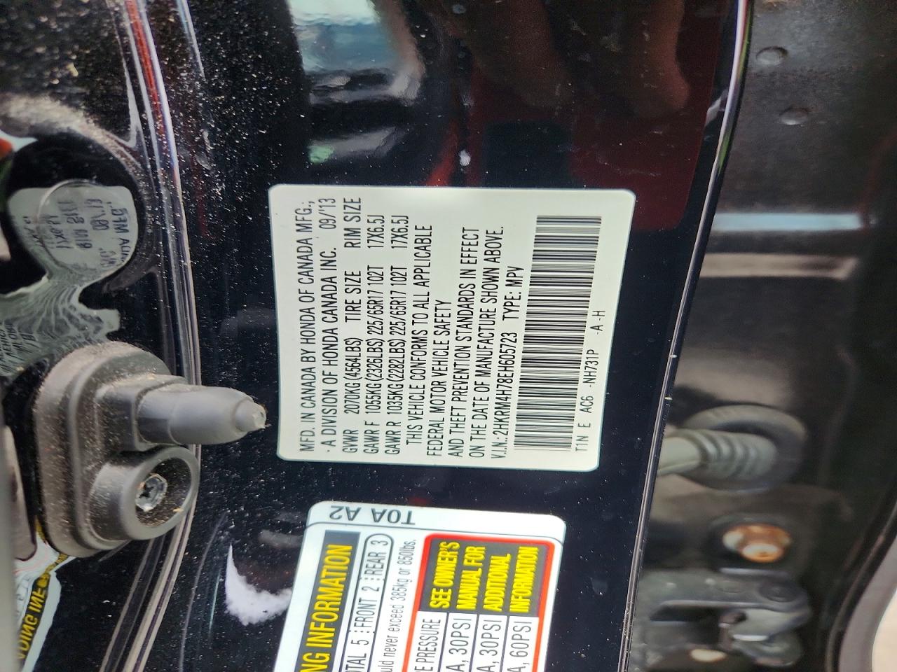 2014 HONDA CR-V EXL photo 25