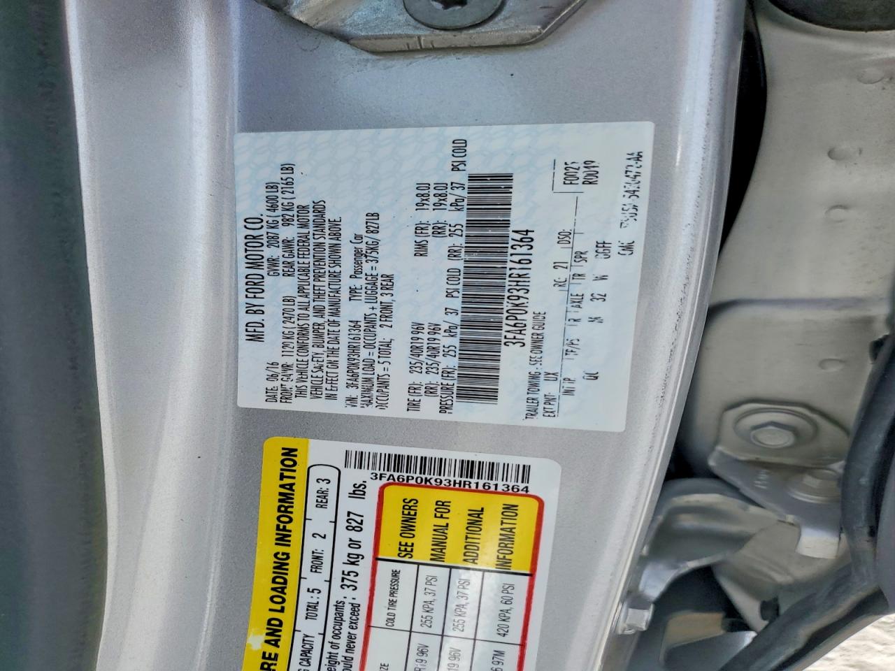 2017 FORD FUSION TITANIUM photo 34