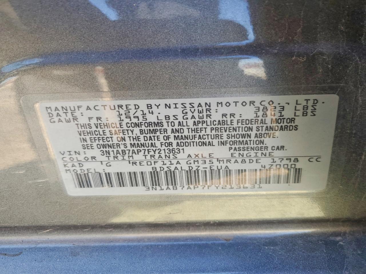 2015 NISSAN SENTRA SV photo 13