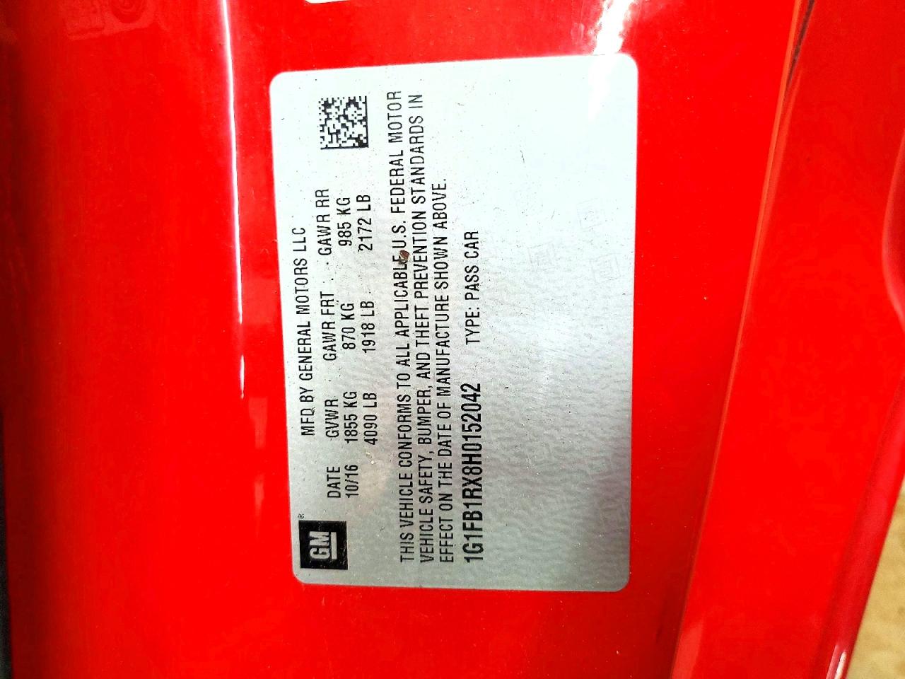 2017 CHEVROLET CAMARO LT photo 23