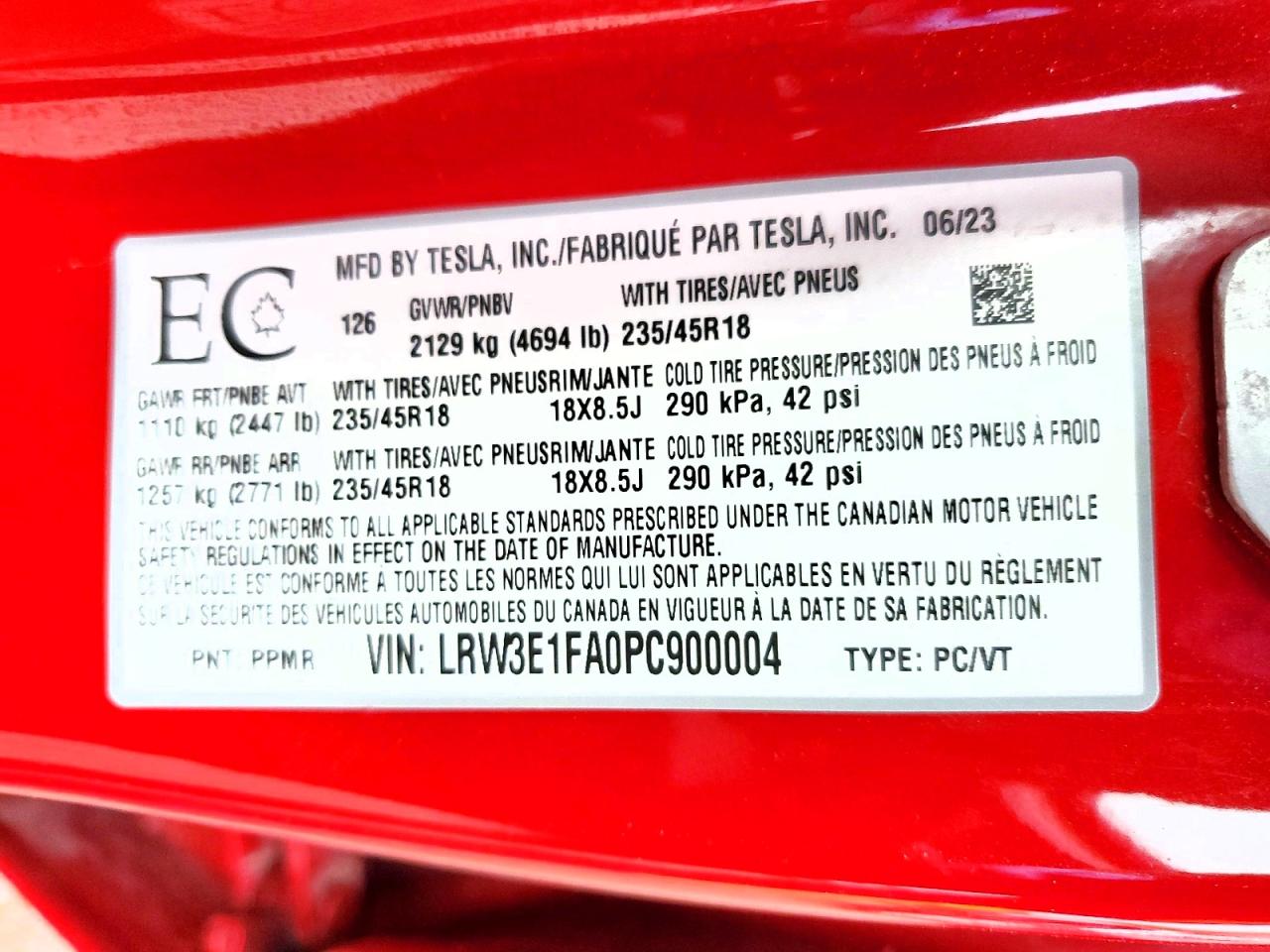 2023 TESLA MODEL 3 photo 23
