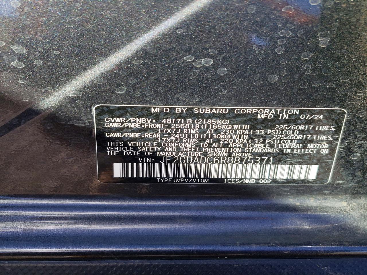 2024 SUBARU CROSSTREK PREMIUM photo 40