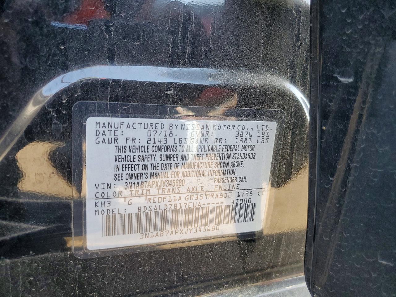 2018 NISSAN SENTRA SV photo 23