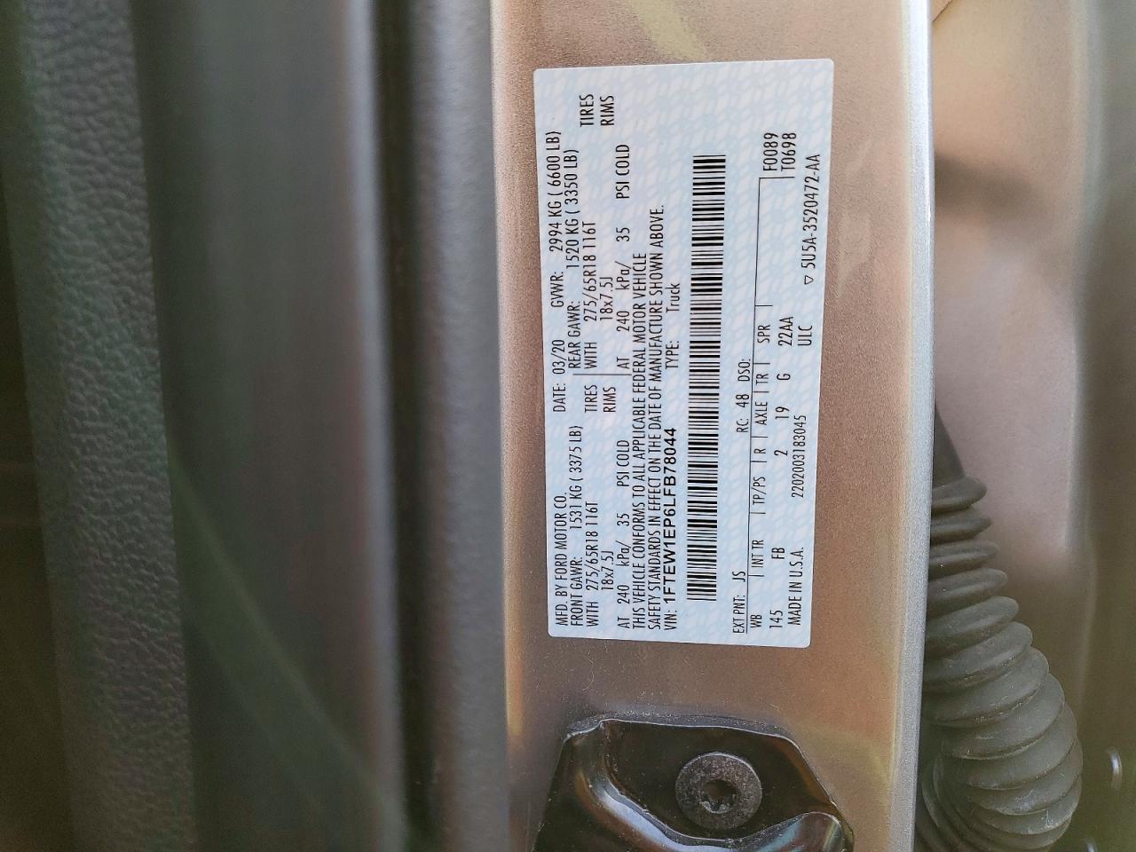 2020 FORD F150 SUPERCREW photo 23