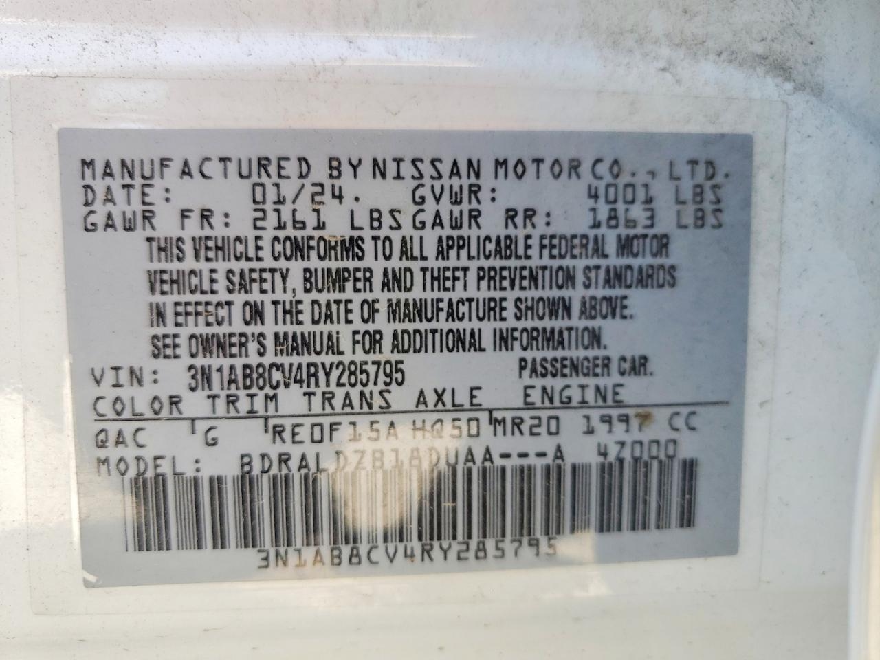 2024 NISSAN SENTRA SV photo 23