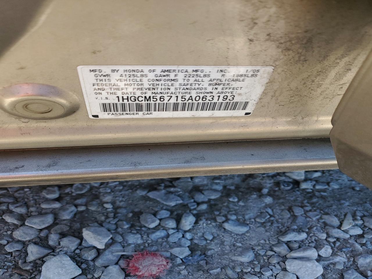 2005 HONDA ACCORD EX photo 14