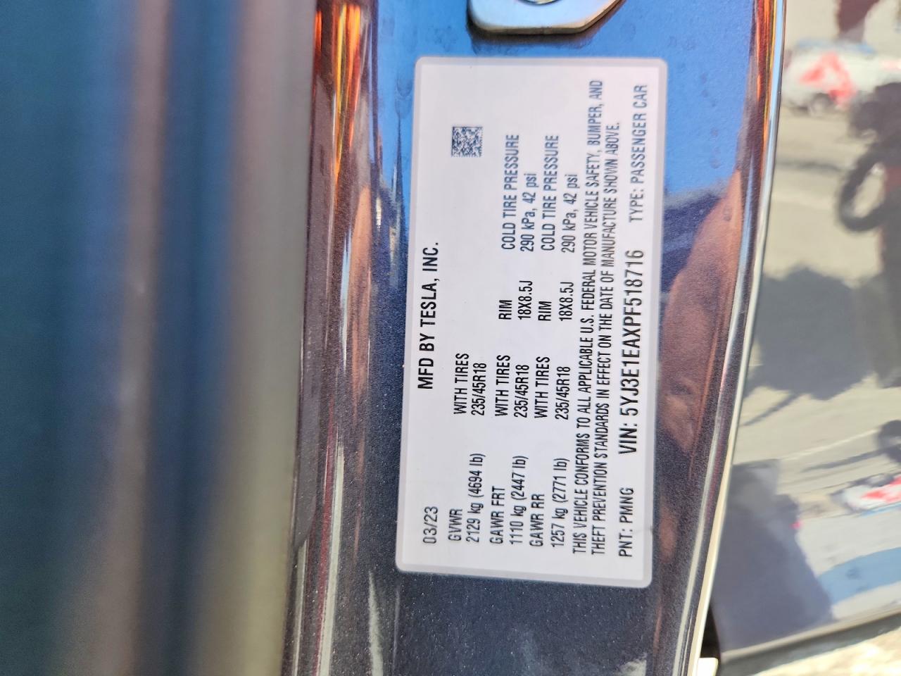 2023 TESLA MODEL 3 photo 13