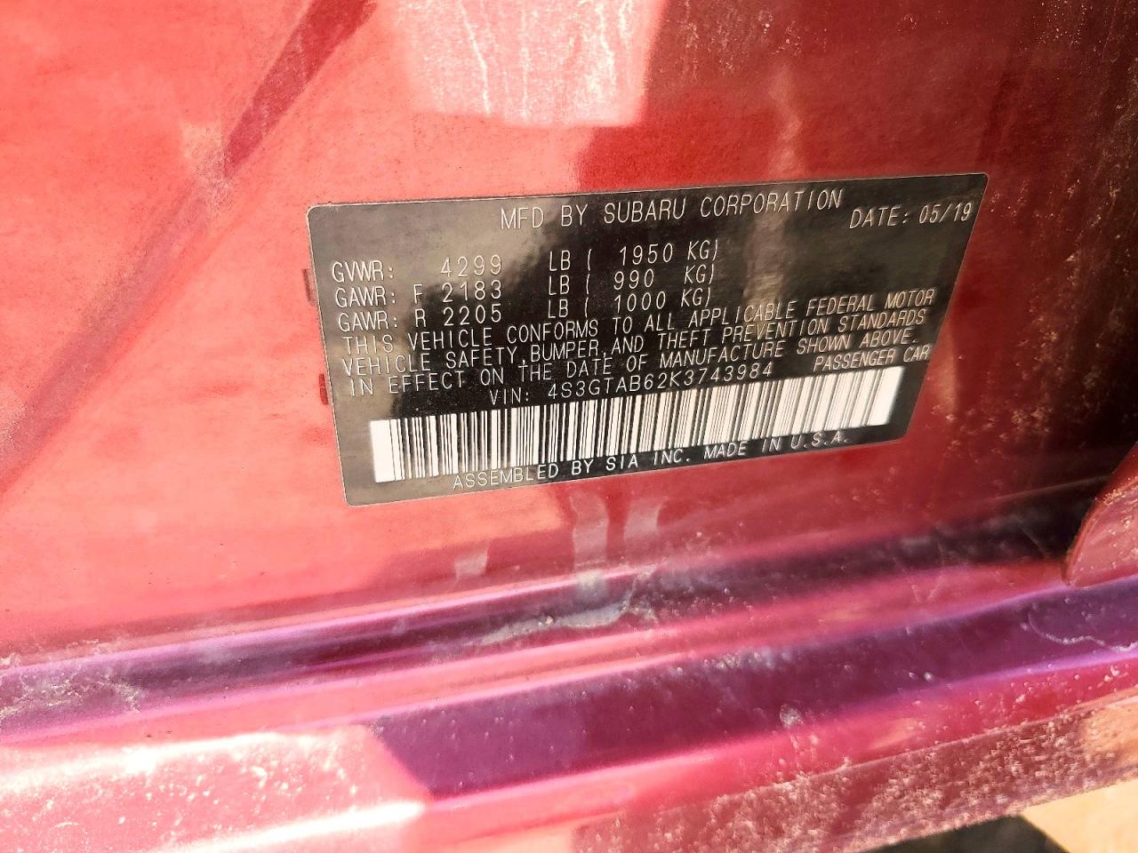 2019 SUBARU IMPREZA photo 34