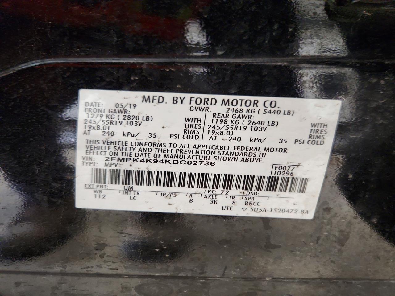 2019 FORD EDGE TITANIUM photo 14