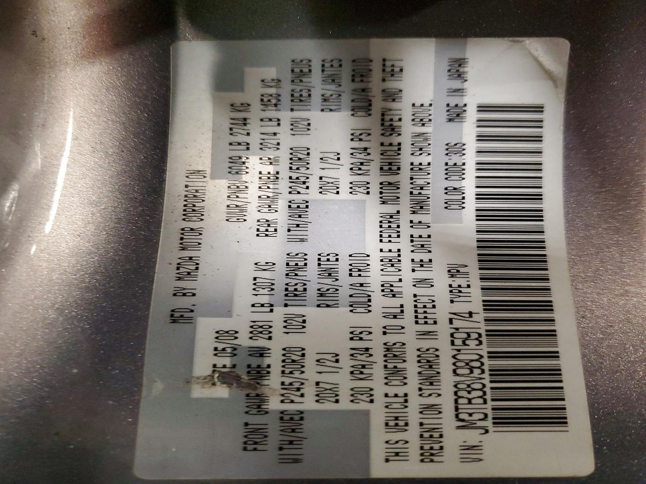 2008 MAZDA CX-9 photo 37