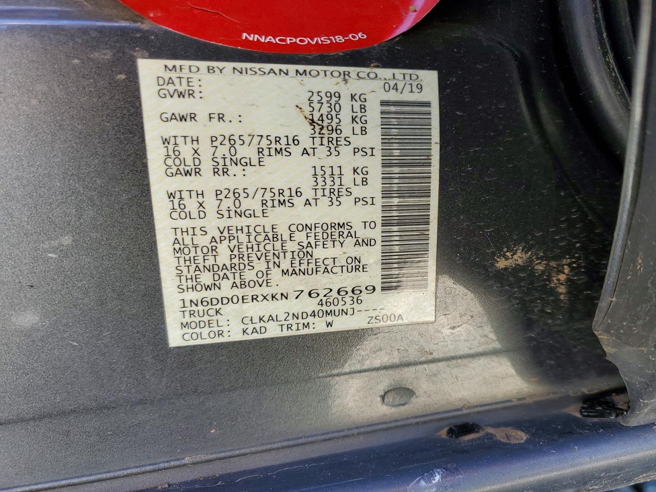 2019 NISSAN FRONTIER DESERT RUNNER photo 23