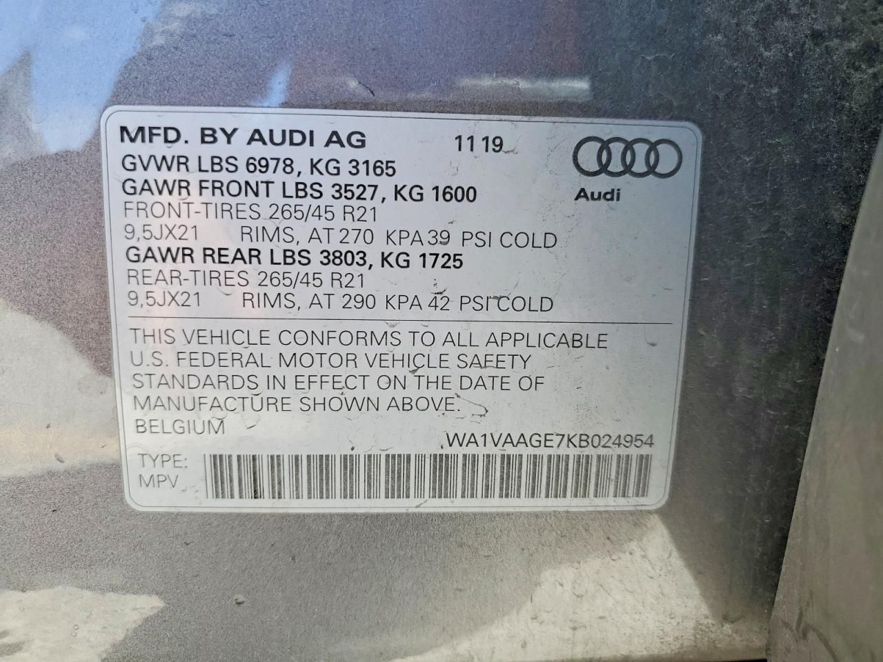 2019 AUDI E-TRON PRESTIGE photo 13