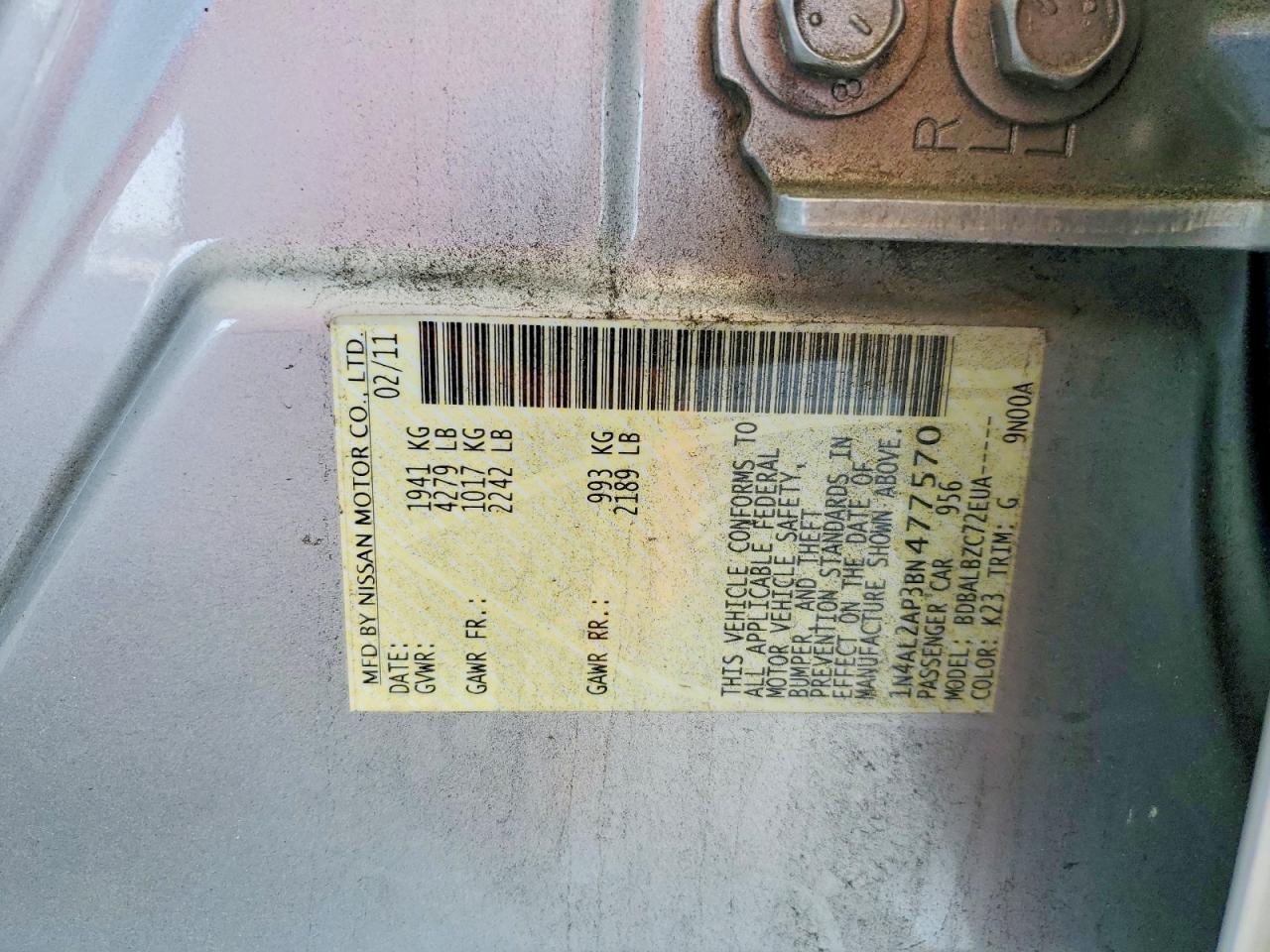 2011 NISSAN ALTIMA 2.5 photo 34