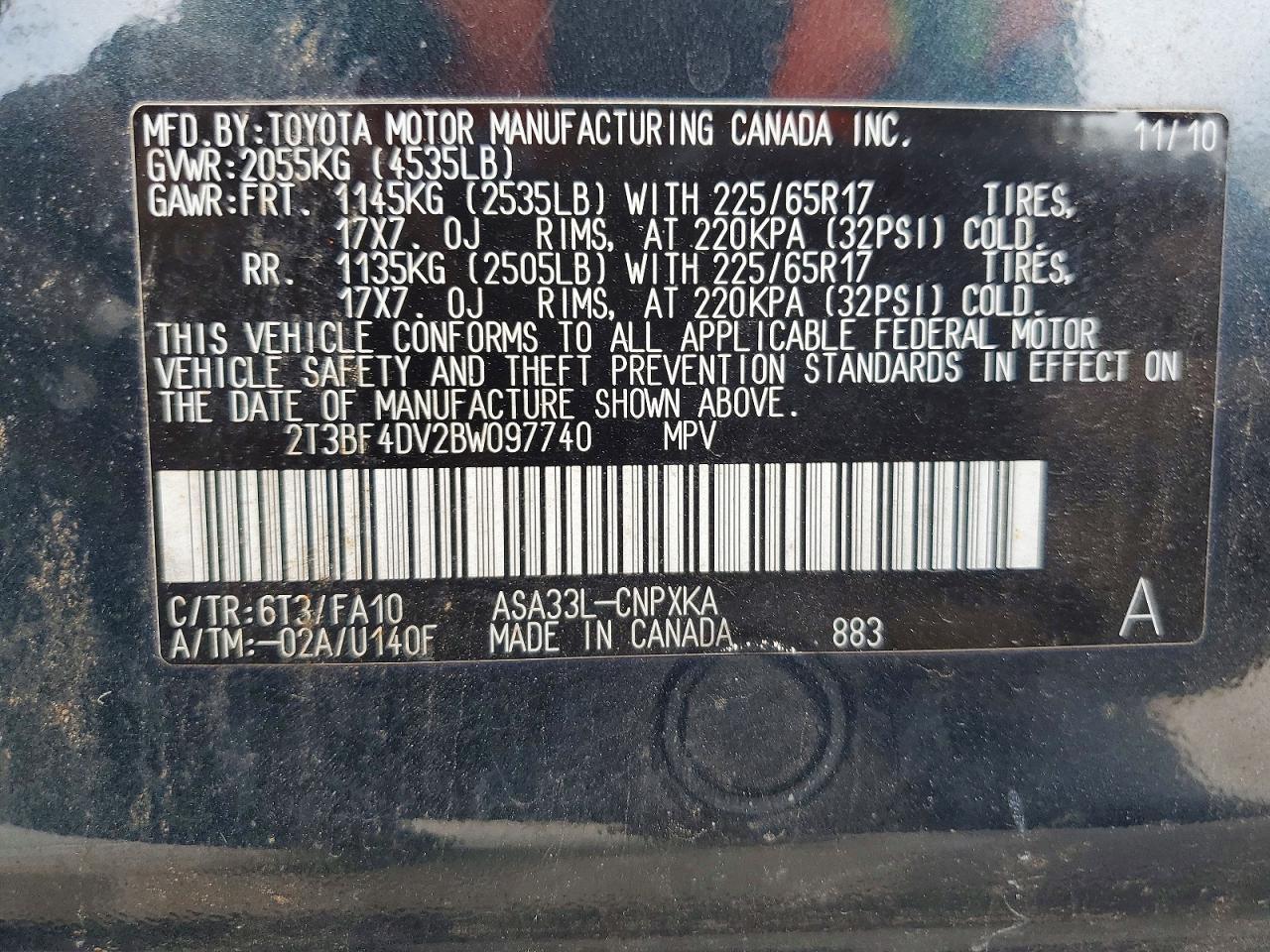2011 TOYOTA RAV4 BASE photo 25