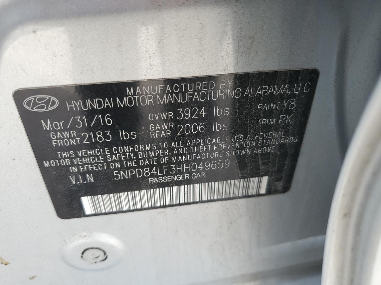 2017 HYUNDAI ELANTRA SE photo 12