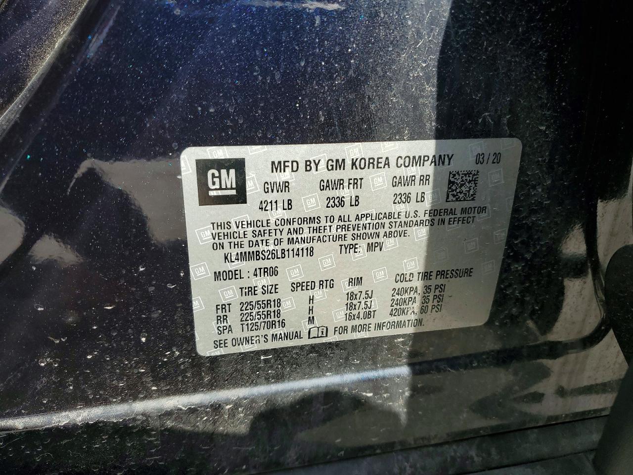 2020 BUICK ENCORE GX PREFERRED photo 25