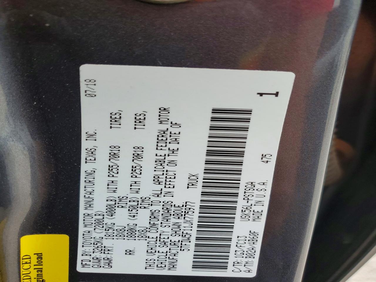 2018 TOYOTA TUNDRA SR5 photo 23