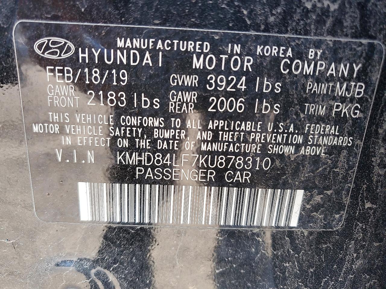 2019 HYUNDAI ELANTRA SEL photo 12