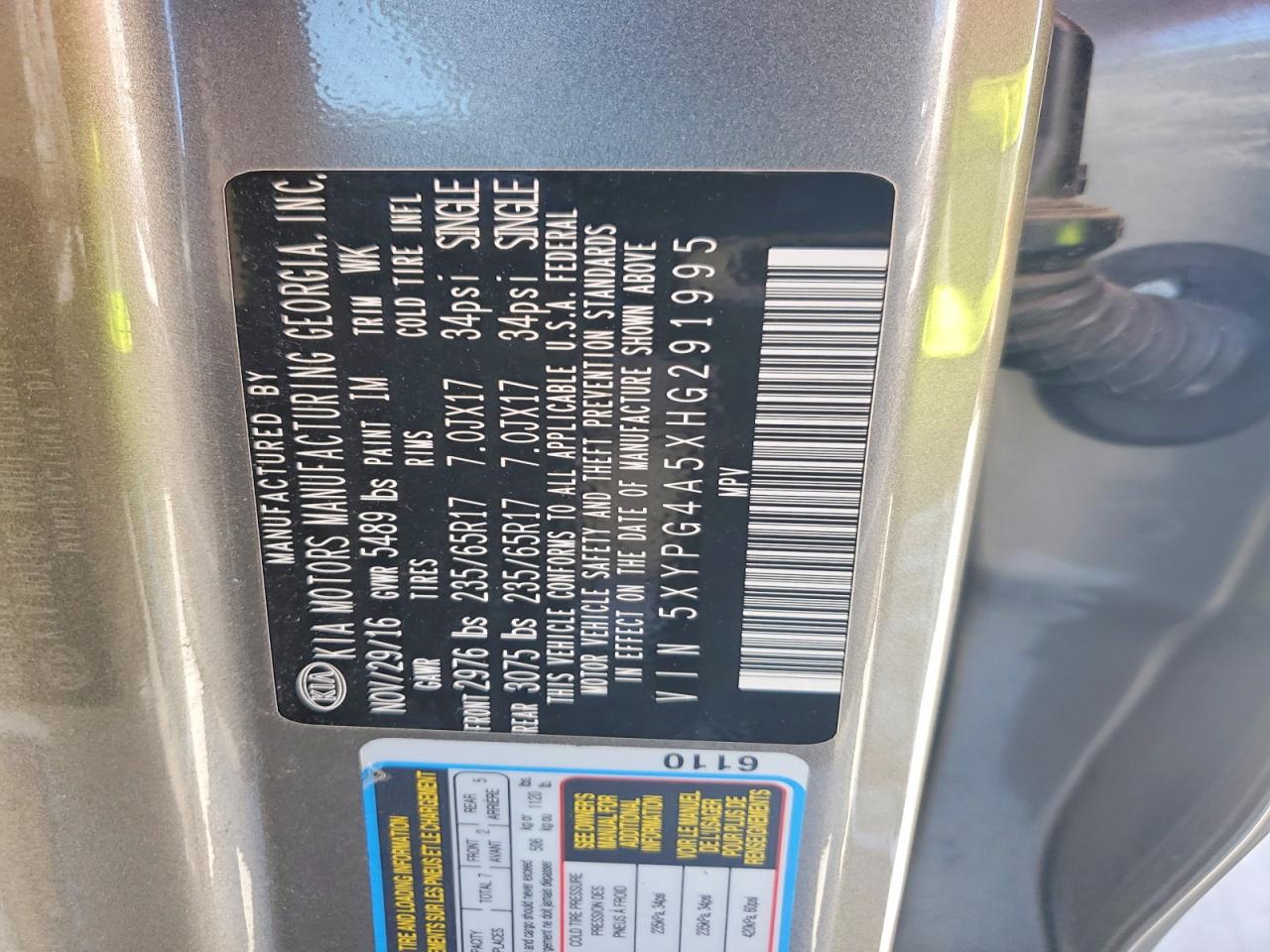 2017 KIA SORENTO LX V6 photo 25