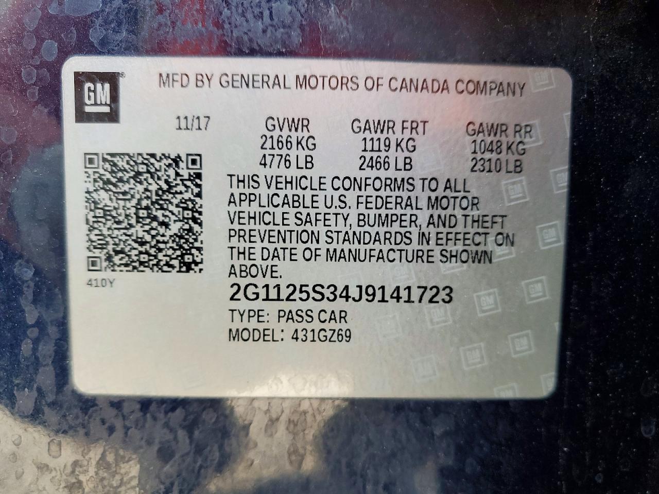 2018 CHEVROLET IMPALA PREMIER photo 25
