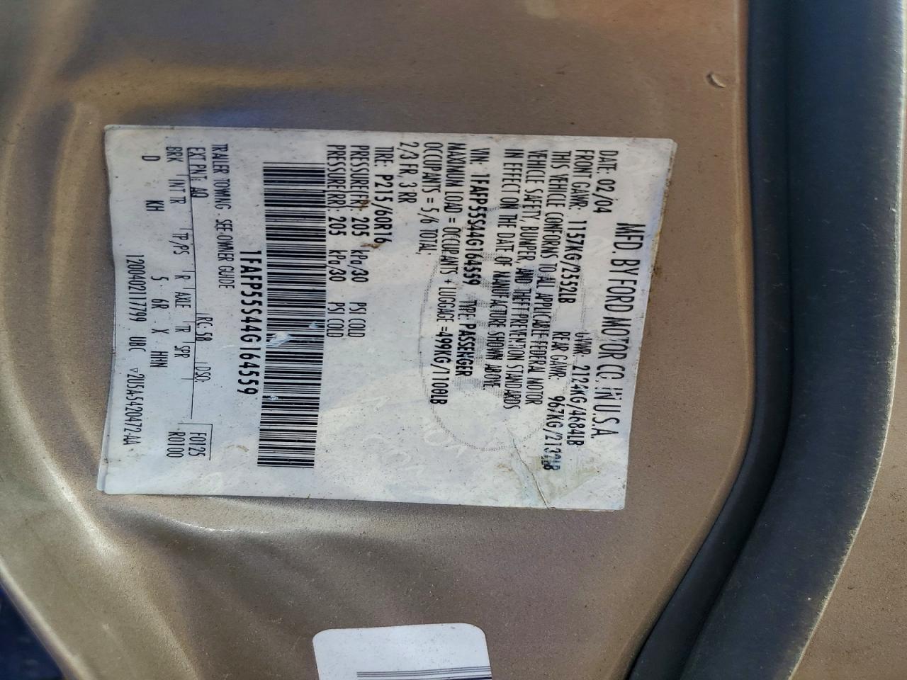 2004 FORD TAURUS SES photo 23