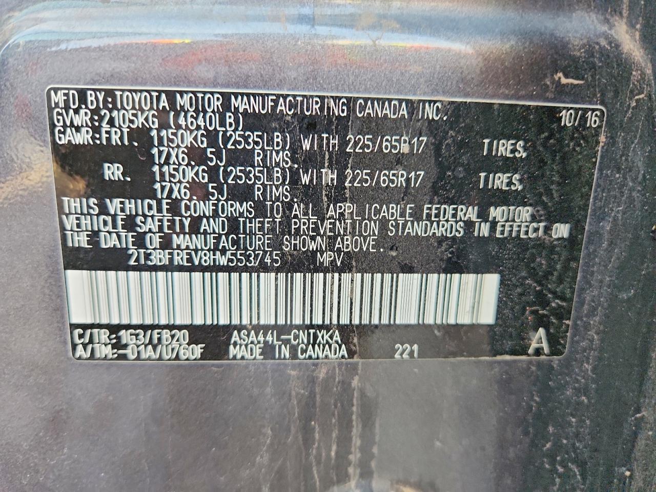 2017 TOYOTA RAV4 LE photo 23