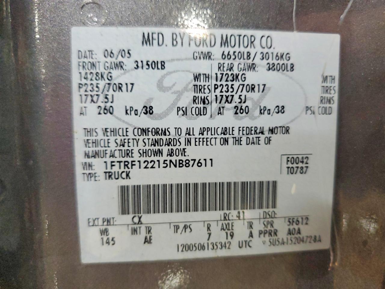 2005 FORD F150 photo 23