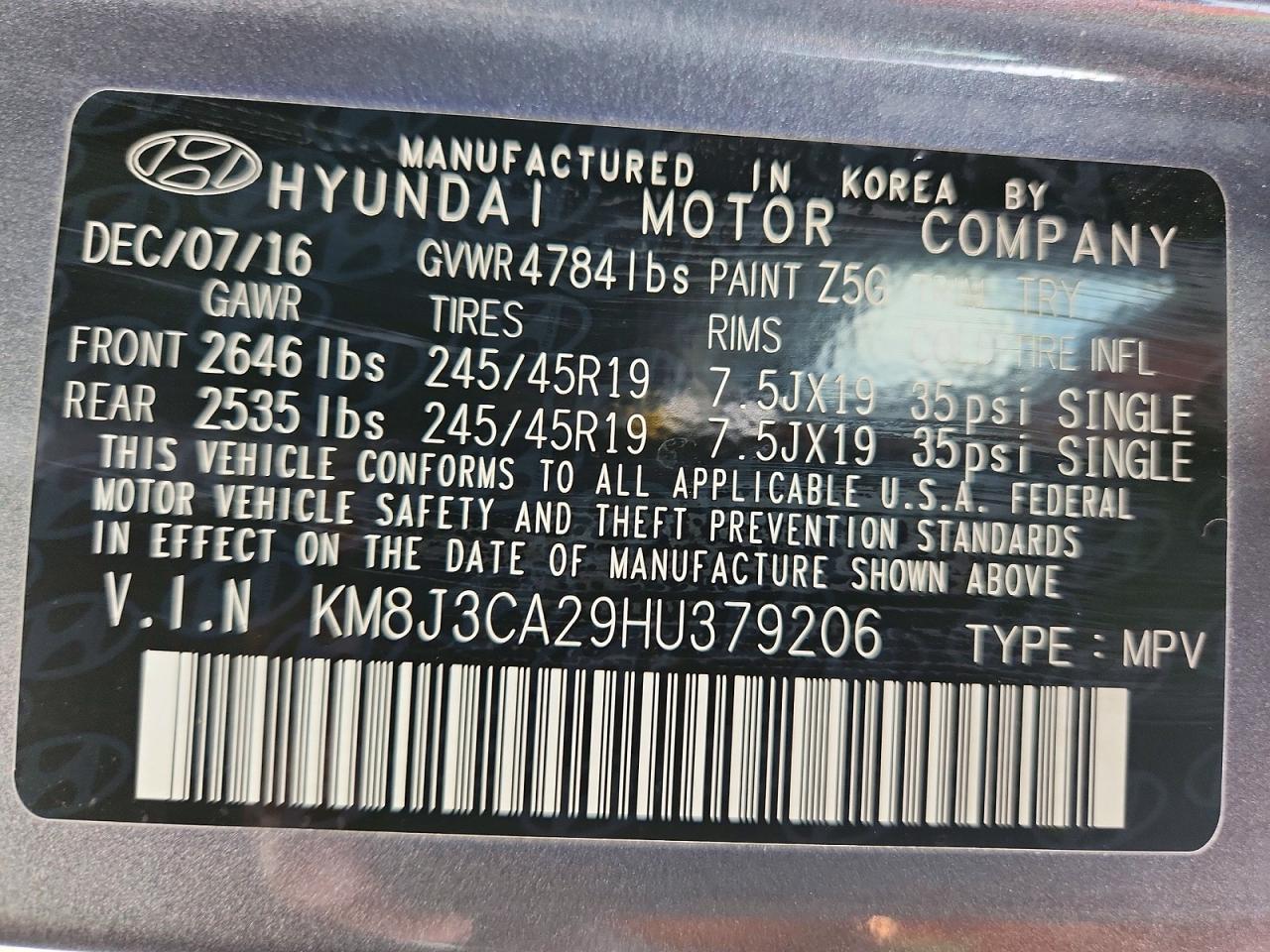 2017 HYUNDAI TUCSON SPORT photo 25