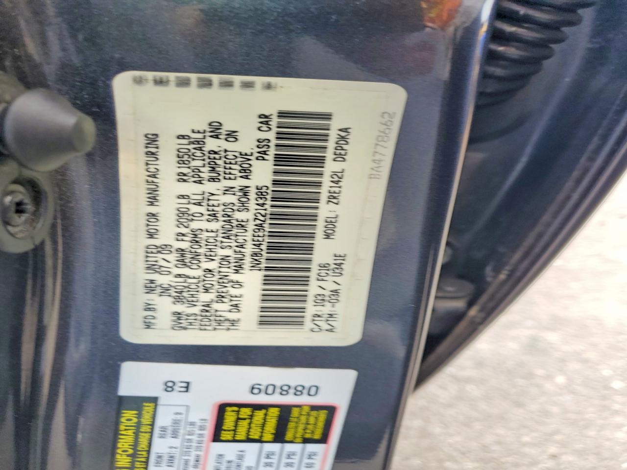 2010 TOYOTA COROLLA BASE photo 12