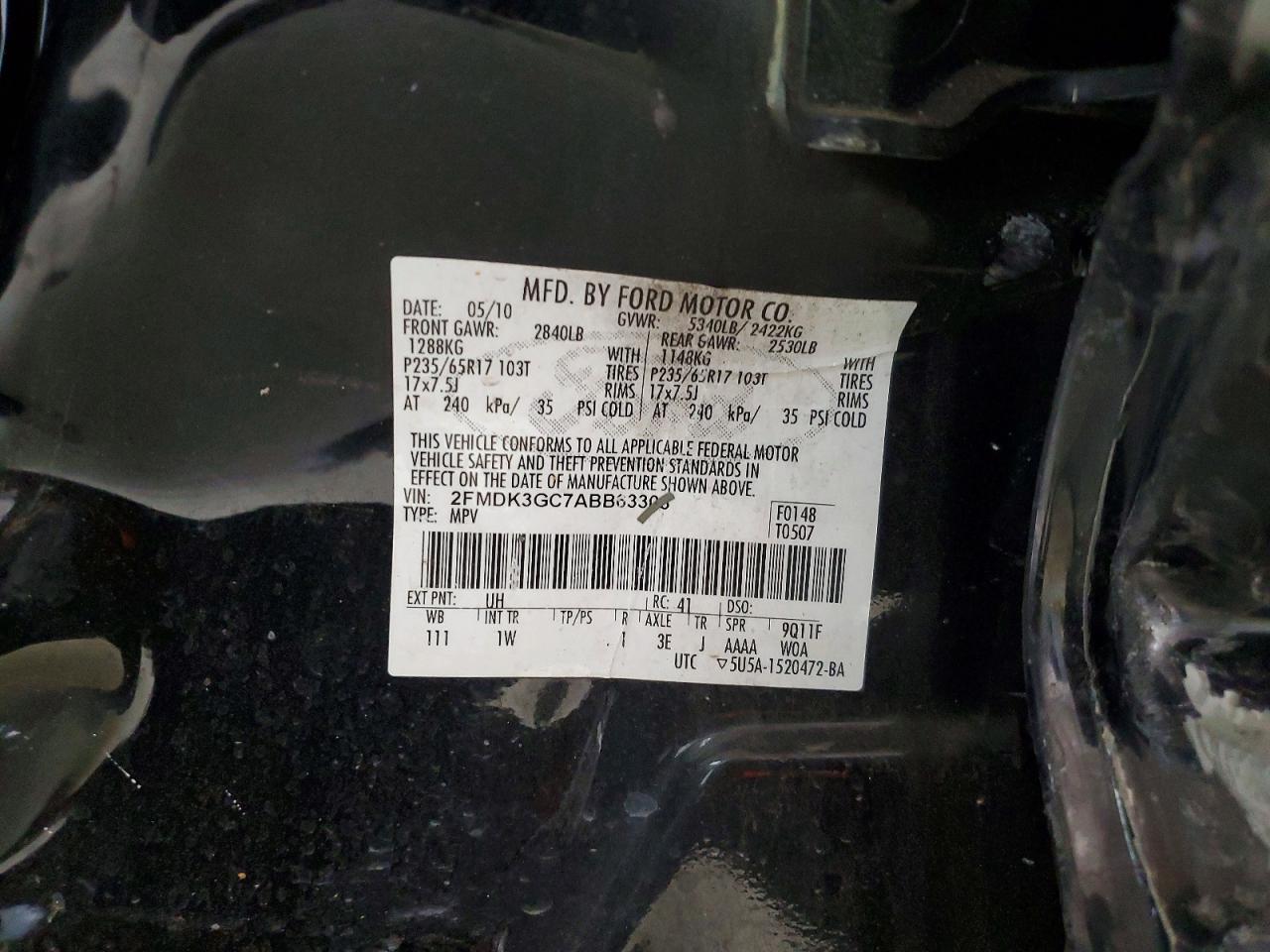 2010 FORD EDGE SE photo 23