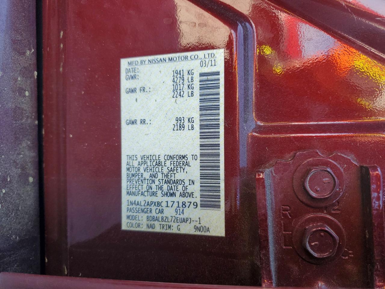 2011 NISSAN ALTIMA 2.5 photo 25