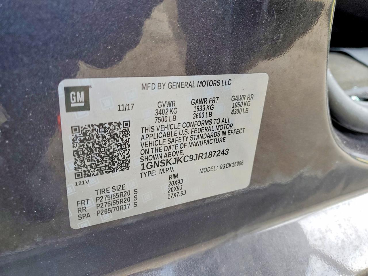 2018 CHEVROLET SUBURBAN K1500 PREMIER photo 25