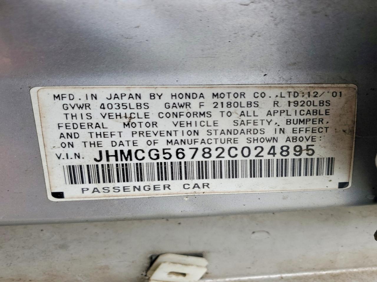 2002 HONDA ACCORD SE photo 37