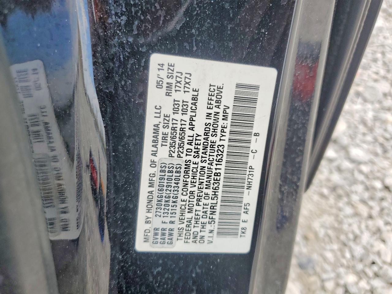 2014 HONDA ODYSSEY EXL photo 25