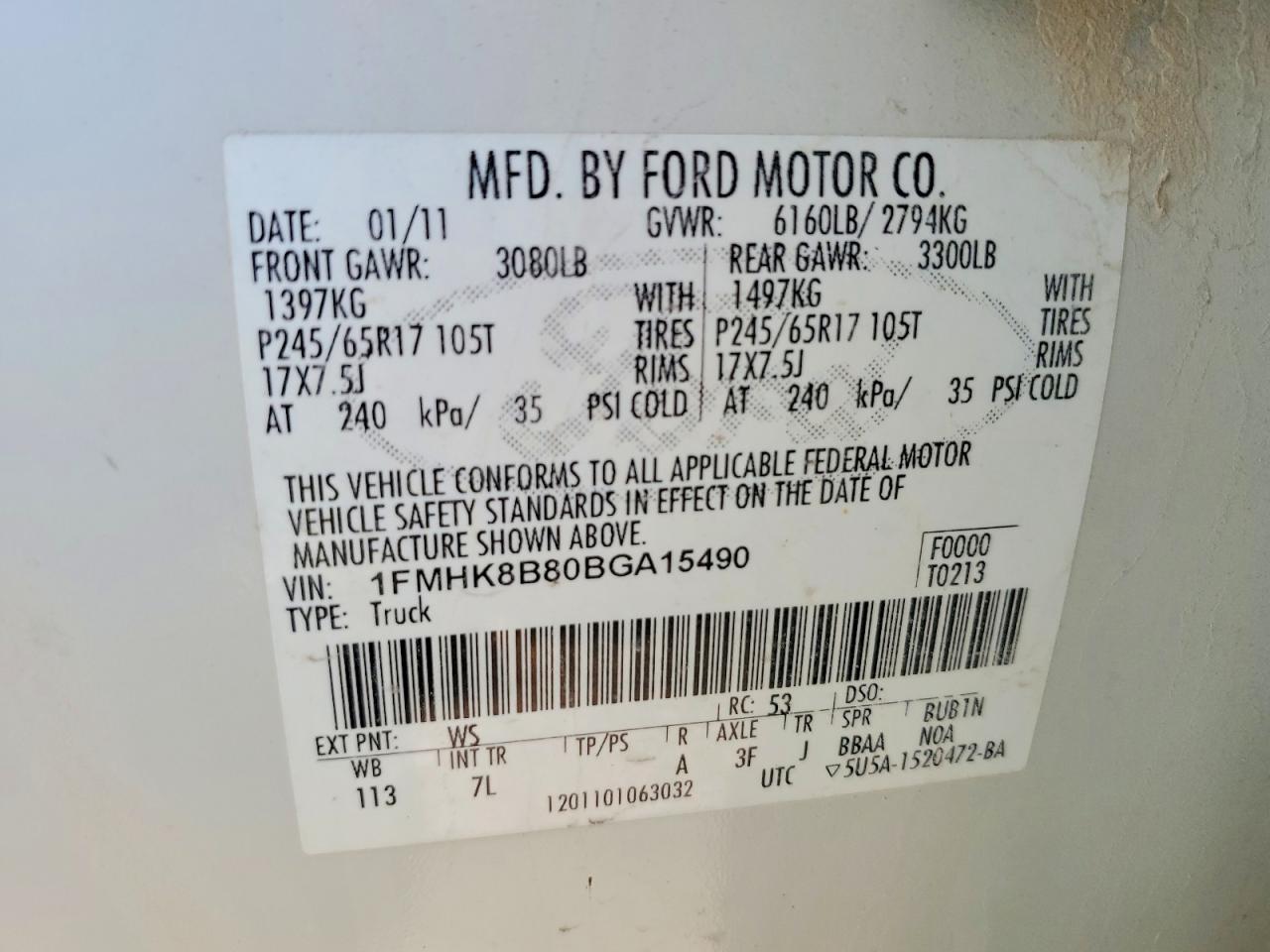 2011 FORD EXPLORER photo 25