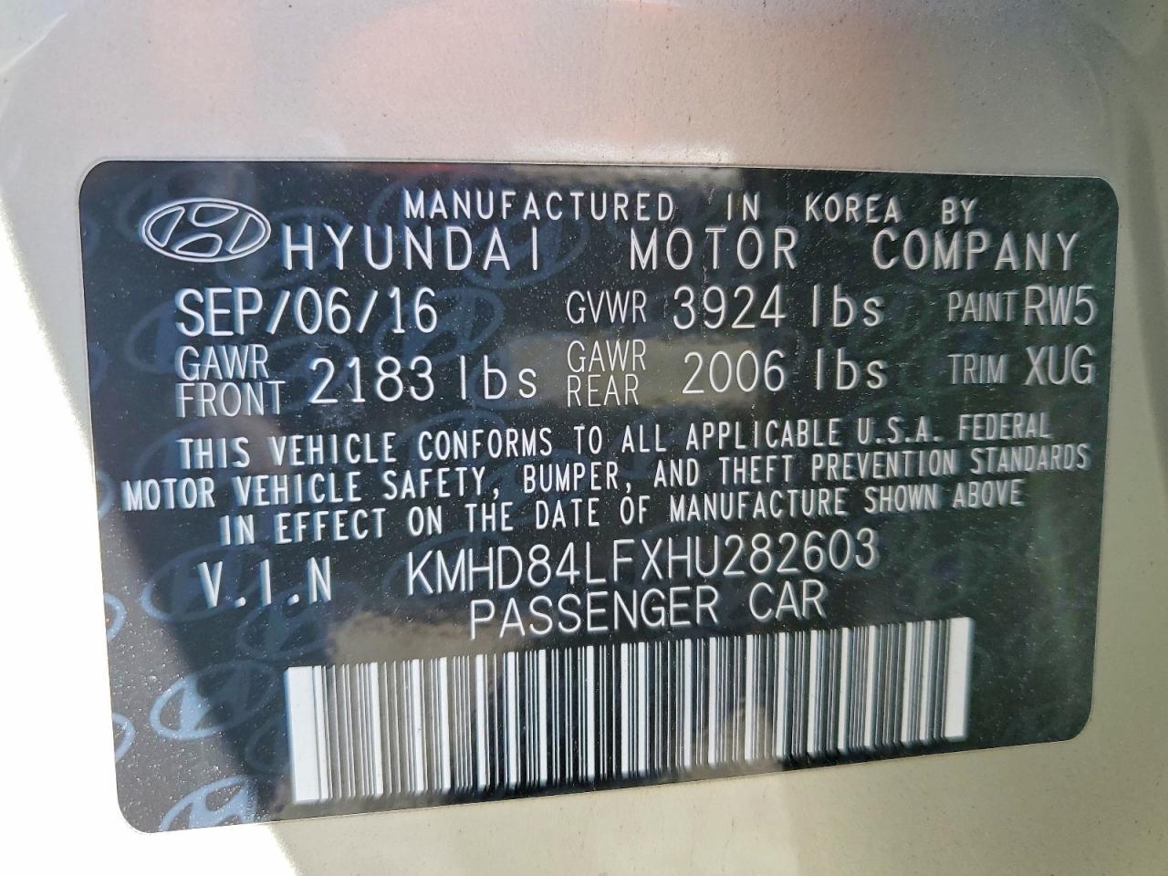2017 HYUNDAI ELANTRA LIMITED photo 12