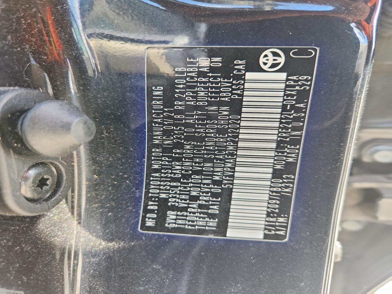 2021 TOYOTA COROLLA LE photo 25