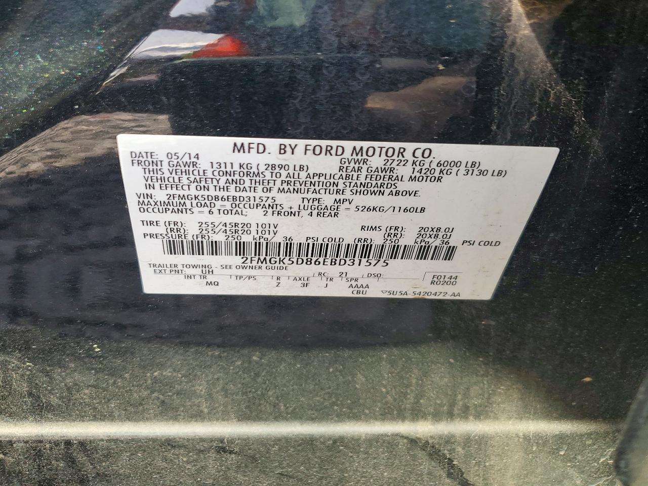 2014 FORD FLEX LIMITED photo 25
