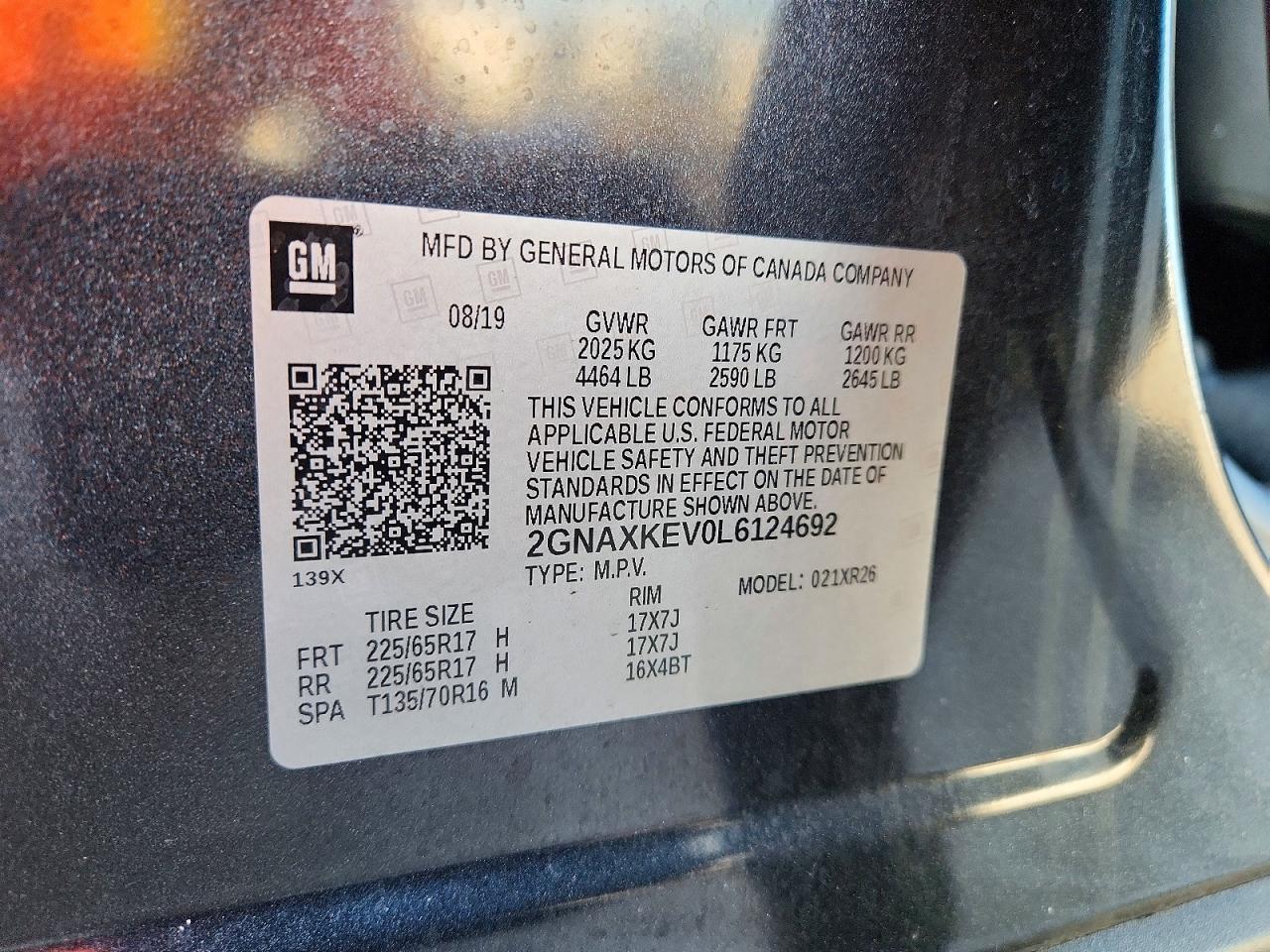 2020 CHEVROLET EQUINOX LT photo 25