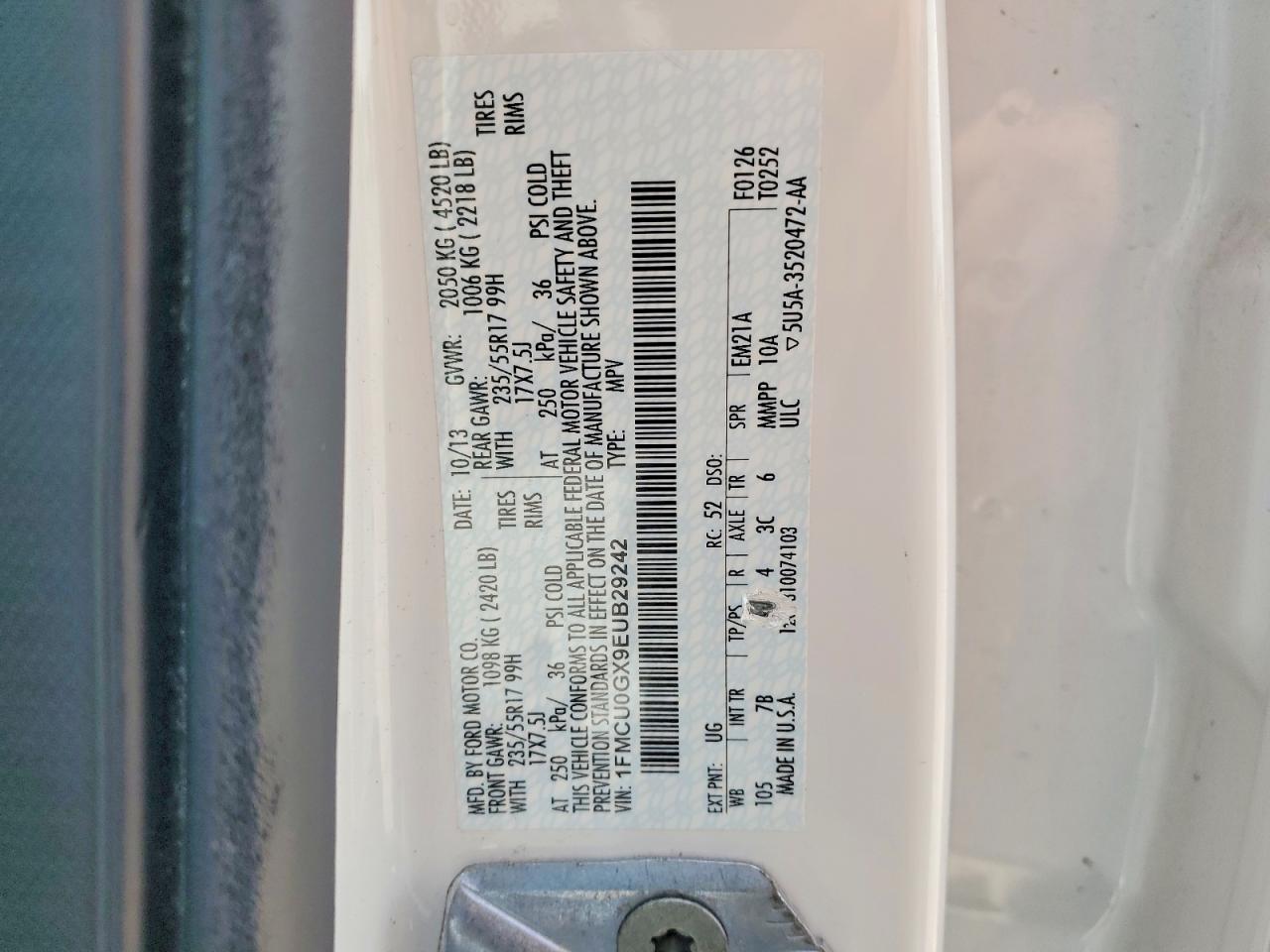2014 FORD ESCAPE SE photo 37