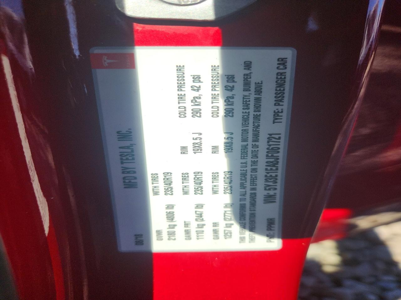 2018 TESLA MODEL 3 photo 34