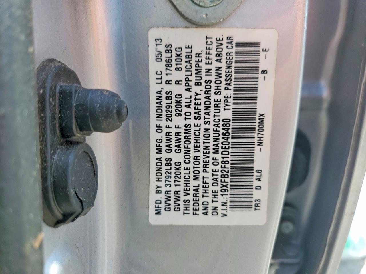 2013 HONDA CIVIC EX photo 37