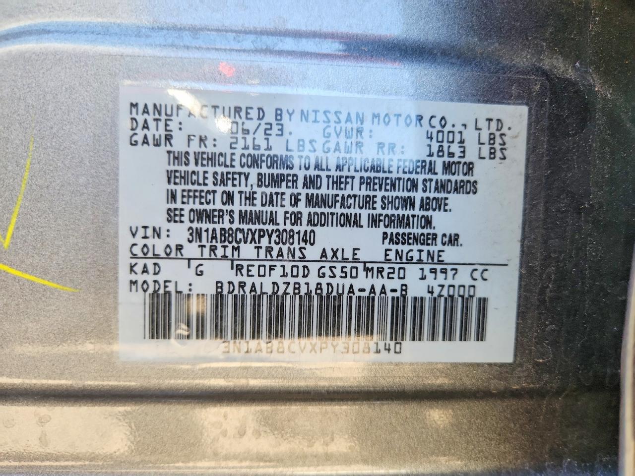 2023 NISSAN SENTRA SV photo 34