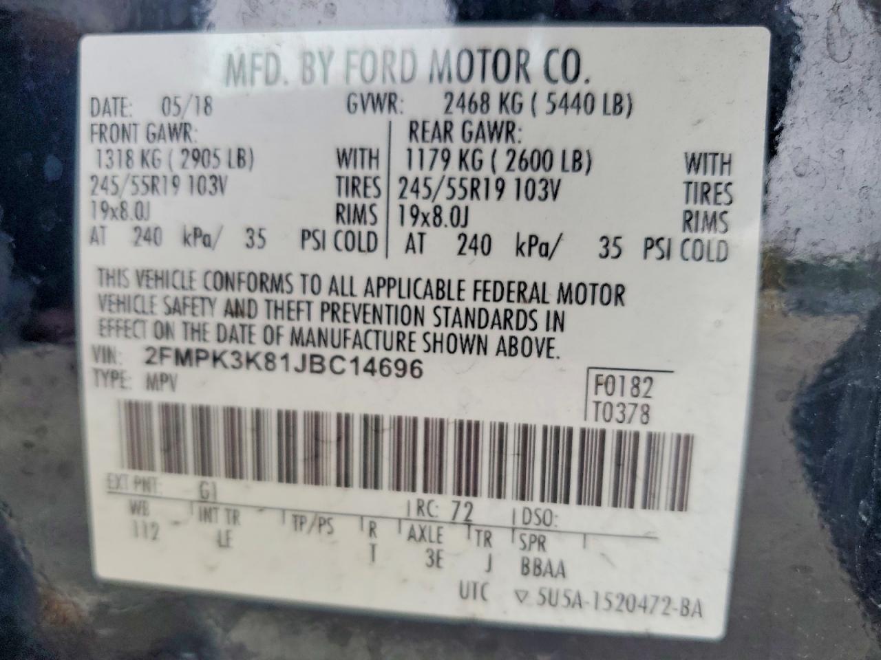 2018 FORD EDGE TITANIUM photo 27
