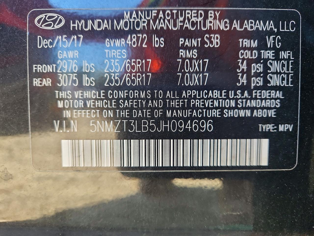 2018 HYUNDAI SANTA FE SPORT 2.4L photo 25