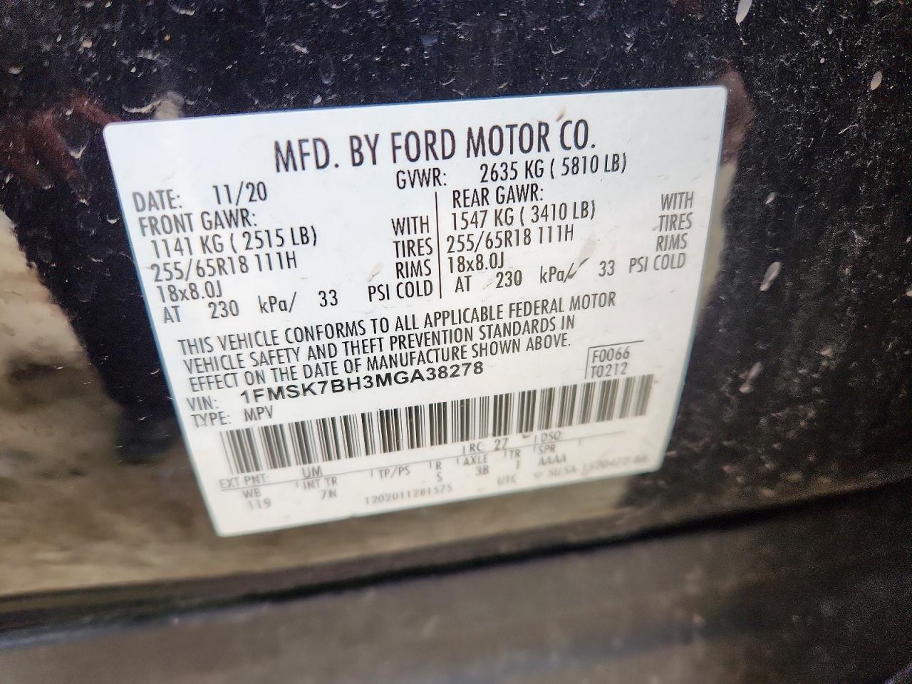 2021 FORD EXPLORER photo 37