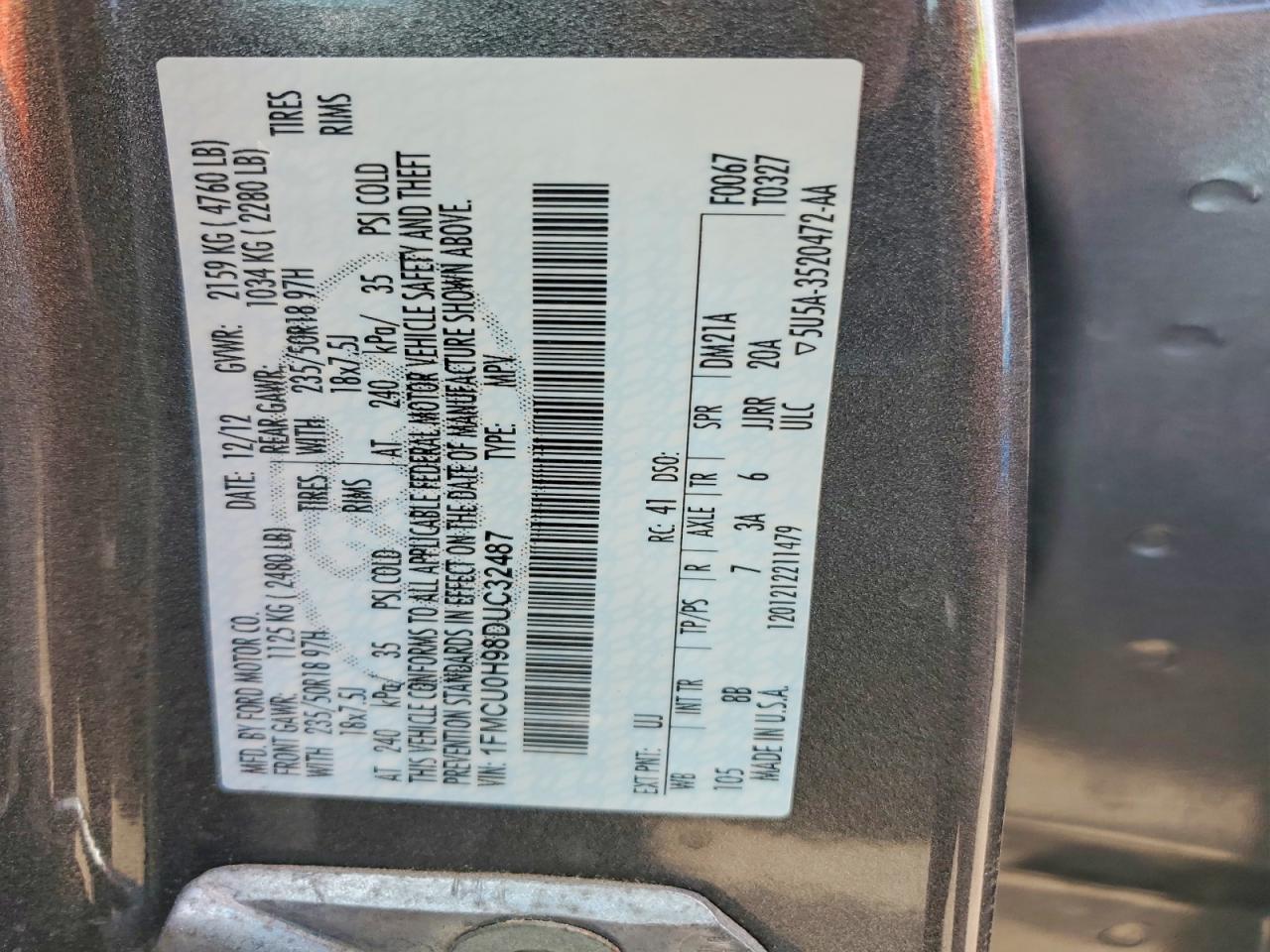 2013 FORD ESCAPE SEL photo 25
